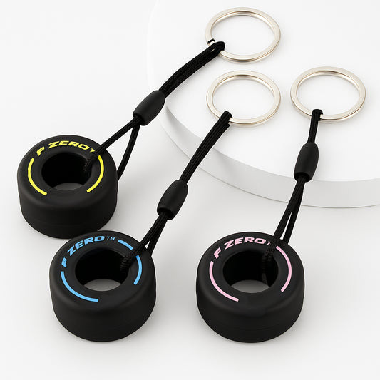 🏁 Racing Tire Keychain – Your passion on wheels, always with you