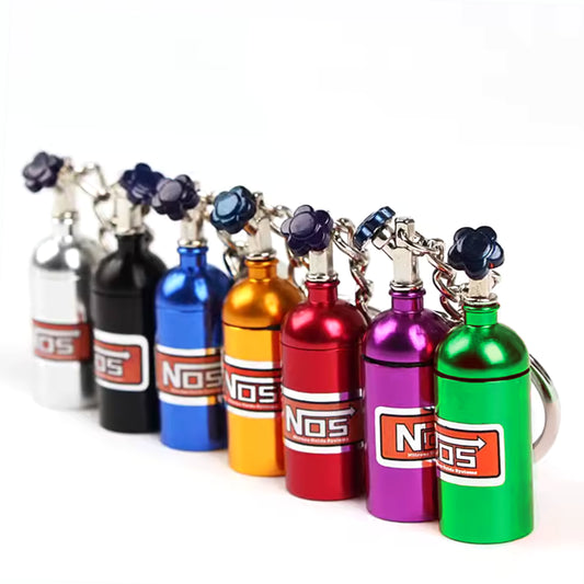 🏁 NOS Bottle Keychain – Compressed Power, Unleashed Style
